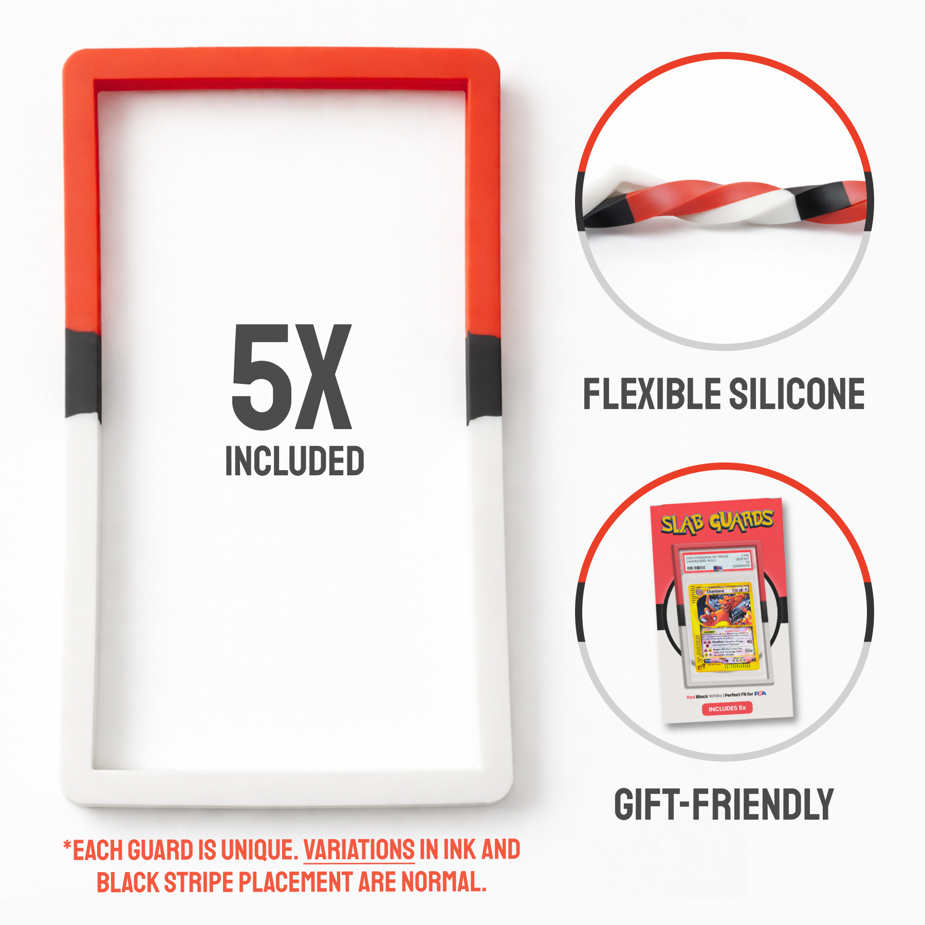 PSA Slab Guards - Pokéball Style - 5 Pack